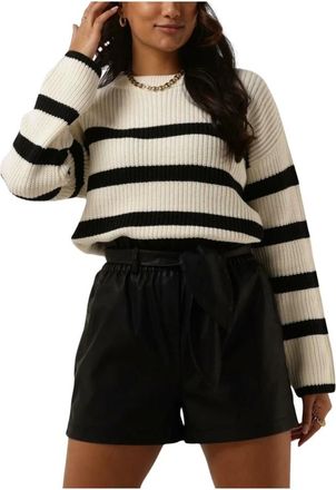 Selected Slfbloomie Ls Knit O-neck - Dames - Truien - Wit - Maat: L Katoen