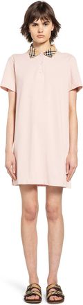 Burberry Check Collar Cotton Polo Shirt Dress