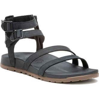Chaco Lowdown Strappy High Sandal in Black at Nordstrom, Size 12
