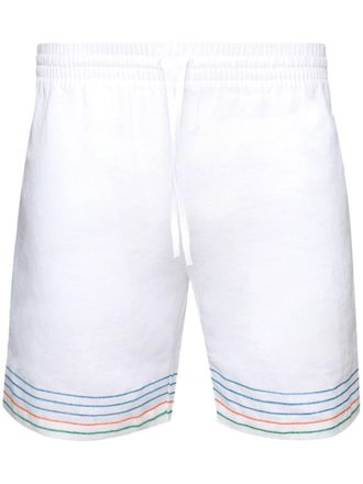 Casablanca Shorts con ricamo - Bianco