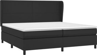 vidaXL Vidaxl - Cama Box Spring Con Colch&oacute;n Cuero Sint&eacute;tico Negro 200x200 Cm