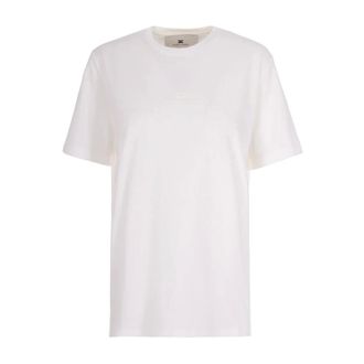 Elisabetta Franchi T-Shirts, female, White, Size: L T-Shirt