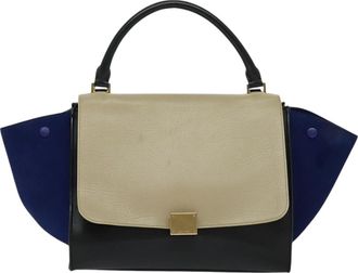 Celine Trapeze Bag Leather With Suede Multicolour Leather Handbag (Pre-Owned)