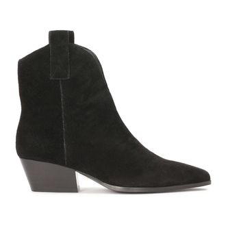 Kazar Schoenen, Dames, Zwart, 37 EU, Su&egrave;de, Suede slip-on cowboy laarzen