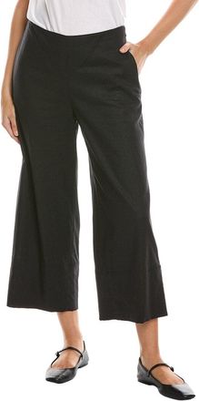 Vince Linen-Blend Crop Wide Pant