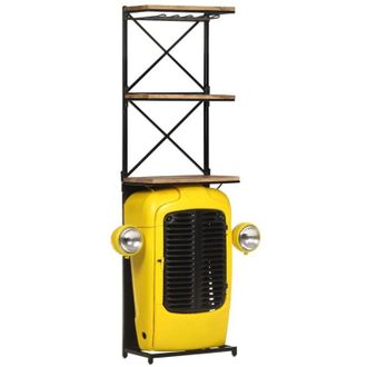 vidaXL vidaXL Cantinetta per Vini a Trattore Bianca 49x31x172 cm Mango Grezzo