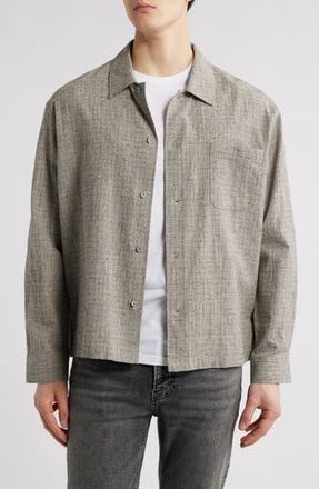 Frame Denim Textured Cotton & Linen Button-Up Shirt in Beige Multi at Nordstrom Rack, Size X-Large