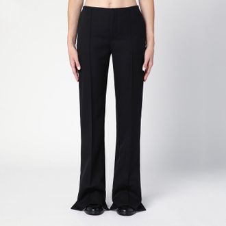 Chlo&eacute; Pantalone asimmetrico nero in lana