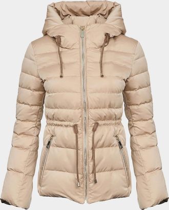 Gorski Apres-Ski Horizontal Quilted Down Jacket With Hood