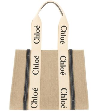 Chlo&eacute; Beige Woody Large Tote