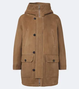 Yves Salomon Parka de ante con borrego