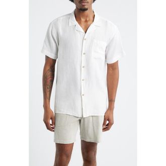 Boardies Solid Camp Shirt in White at Nordstrom, Size Xx-Large