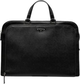 Prada Pre-owned Handbags, female, Black, Size: ONE SIZE Pre-owned Business Bag