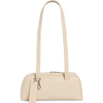 Baggu Small Recycled Leather Bowler Shoulder Bag in Stone at Nordstrom Rack