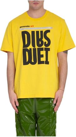 Doublet Gele Logo Tee AI-Generated Stijl - Heren - T-shirts - Geel - M - Tops