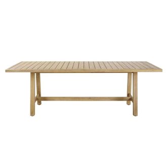 Maisons du monde Mesa de exterior profesional de acacia efecto teca blanca, 6/8 personas, 230 cm