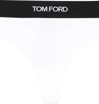 Tom Ford Logo-Embroidered Band Headband - Black