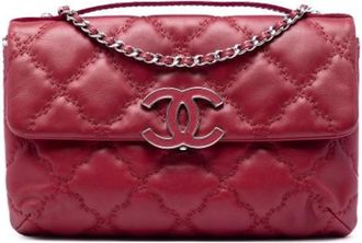 Chanel Pre-owned Hamptons Flap - Dames - Vintage Handtas - Rood - ONE Size - Leer - Vintage