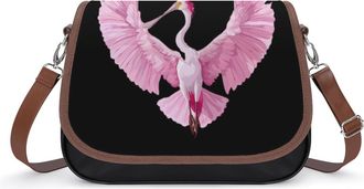 Generic Roseate Spoonbill Crossbody Bags for Women Shoulder Messenger Bag Purse Handbags