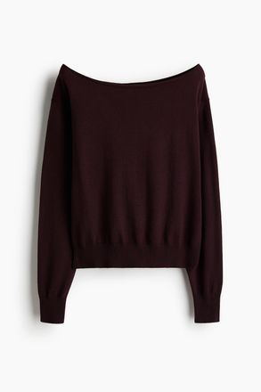 H&M Schulterfreier Pullover - Pink