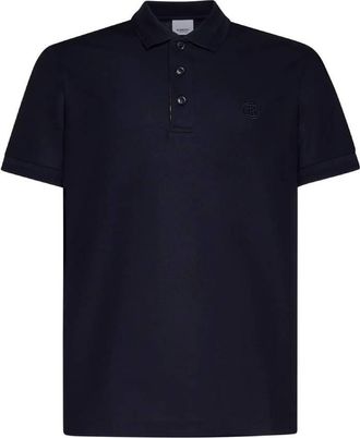 Burberry Logo Embroidered Short Sleeved Polo Shirt, Size Small