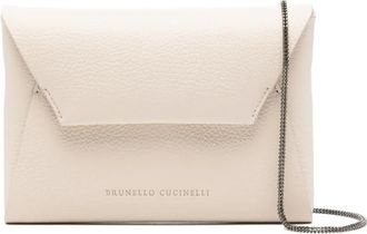 Brunello Cucinelli Borsa a busta mini con catena - Toni neutri