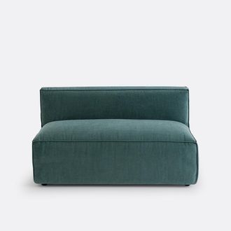 La Redoute Interieurs Modulaire zetel, 2-zit, getextureerd fluweel, Seven