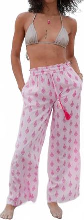 Debbie Katz Womens Hailey Pant In Ikat Pink