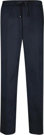 Moncler Katoenen Joggingbroek - Heren - Straight fit broeken - Blauw - L - Katoen - Broeken