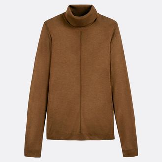 La Redoute Collections Trui in fijn tricot met rolkraag