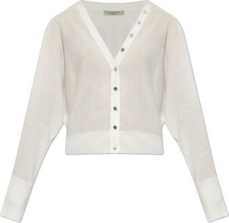 AllSaints Cardigan Honor - Dames - Vesten - Beige - M - Wol - Truien & Vesten