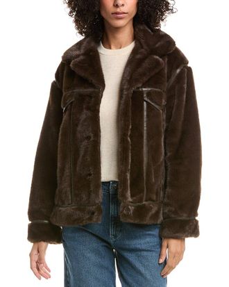 NVLT Nvlt Mink Faux Fur Jacket