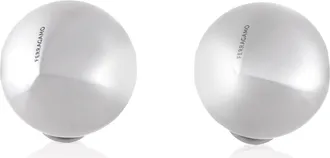 Ferragamo Sculptural Silver Stud Earrings