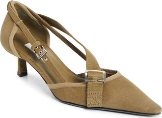 Prada Kitten Heel Pointed Toe Pump in Militare at Nordstrom, Size 6.5Us