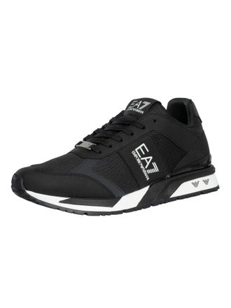 Emporio Armani Mesh Logo-Sneakers, Zwart