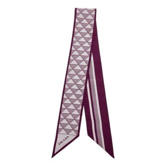 Prada (WMNS) PRADA FW25 Jacquard Silk Scarf Purple 1FF008-2C81-F0203