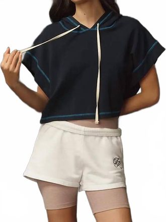Sundry Muscle Hoodie In Deep Navy