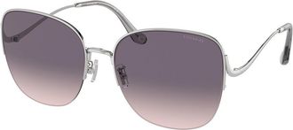 Coach HC7152 CK481 900136 Womens Sunglasses Silver Size 60