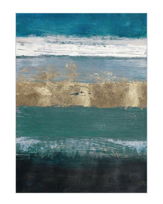 Empire Art Direct Horizons Across The Blue Washable Color Block Art Area Rug