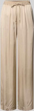 Boss Orange by Hugo Boss BOSS Orange Regular Fit Wide Leg Hose aus reiner Viskose Modell TALIA in Sand, Gr&ouml;&szlig;e 34
