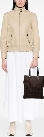 Fendi Womens Pre-owned Zucchino Canvas Tote - Dark Brown Textile - One Size