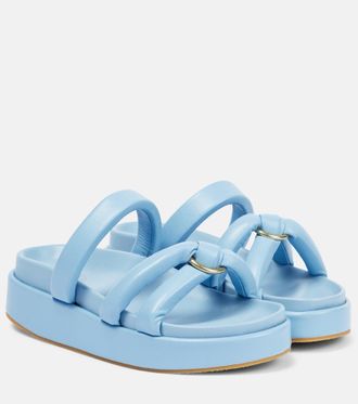 Dries Van Noten Padded leather platform sandals
