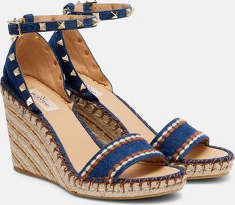 Valentino Garavani Espadrillas con zeppa Rockstud Double 105