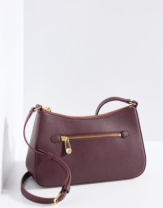 Talbots Evelyn Pebble Leather Crossbody Bag - Deep Burgundy - 001 Talbots