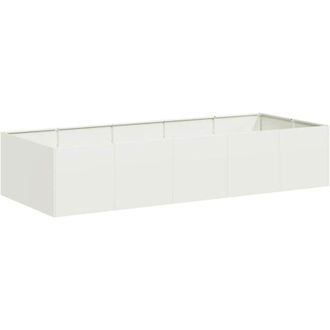 vidaXL Planter White 200x80x40 cm Steel Vidaxl