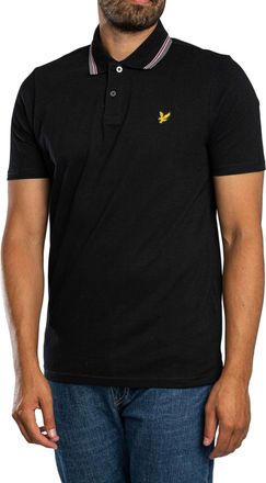 Lyle & Scott Polo Shirt Met Contrasterende Boord, Zwart
