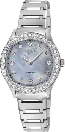 Gevril Group Morcote Diamond Mother of Pearl Dial Ladies Watch 19246B