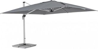 Konte Design Sombrilla con brazo de aluminio anodizado y lona gris oscuro 4x4