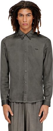 Diesel Shirt in treated fluid viscose - Shirts - Man - Grey