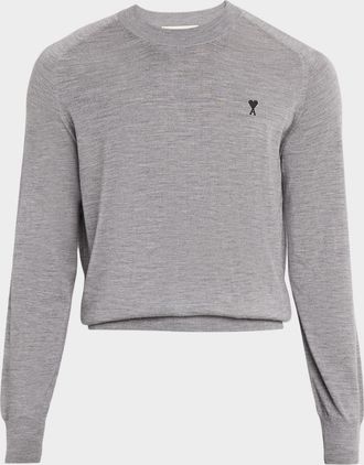 Ami Men & apos;s Wool Ami de Coeur Crewneck Sweater